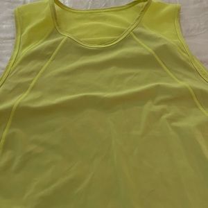 Lululemon sculpt tank in electric lemon color